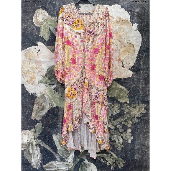 Free People Women's Marais Printed Midi Dress  Size Small - Picture 4 of 7